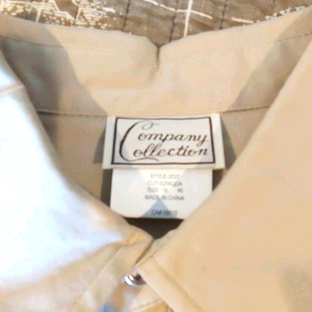 Company Collection Tan light weight shirt jacket a - Picture 3 of 5